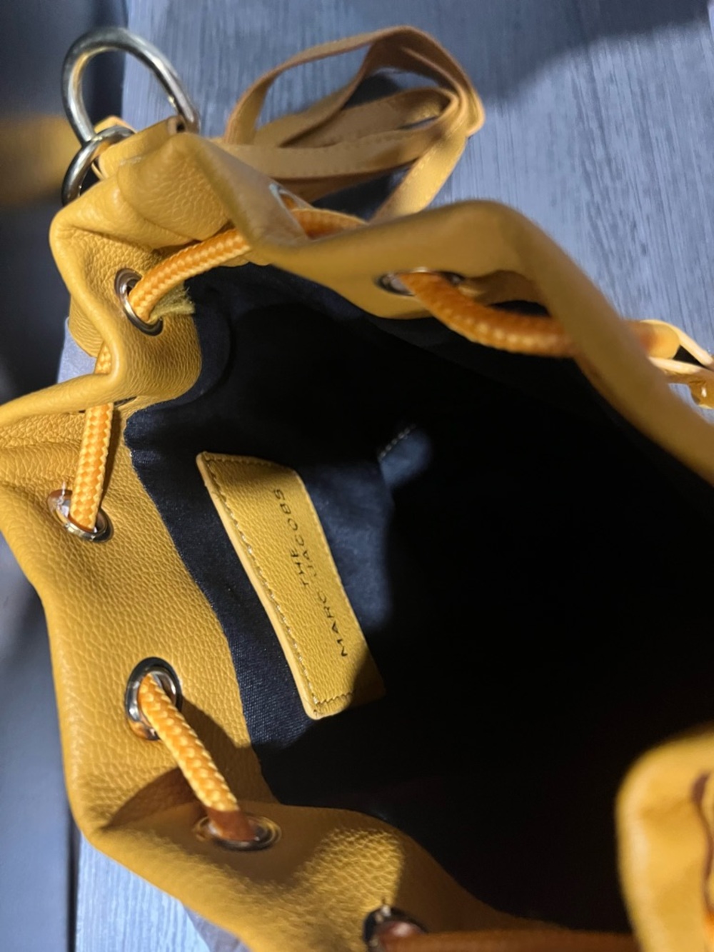 Marc Jacobs The Bucket Small Leather Shoulder Bag in Yellow - Picture 2 of 5
